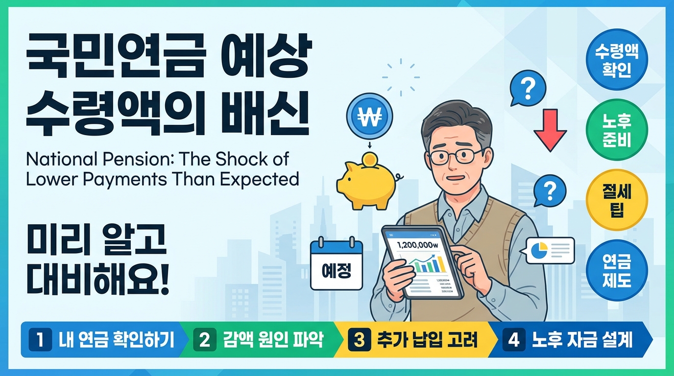 국민연금 예상 수령액의 배신: 월 100만원인 줄 알았는데 60만원?