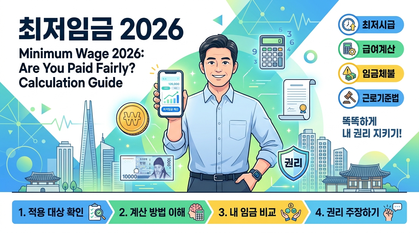 최저임금 2026: 내 시급 맞게 받고 있나요? 계산법 완벽 정리