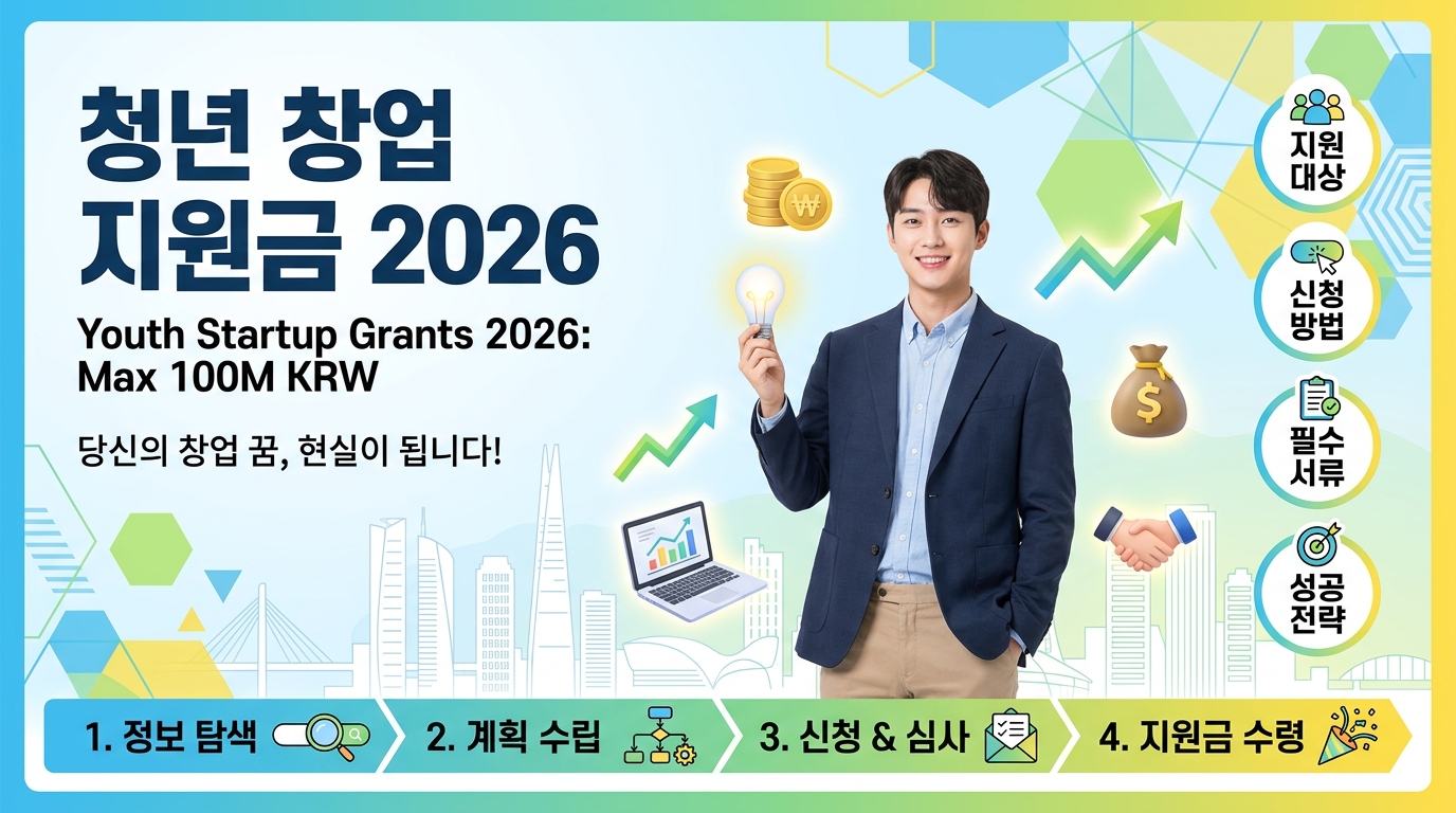 청년 창업 지원금 2026: 예비 창업자 최대 1억원 받는 방법 완벽 정리