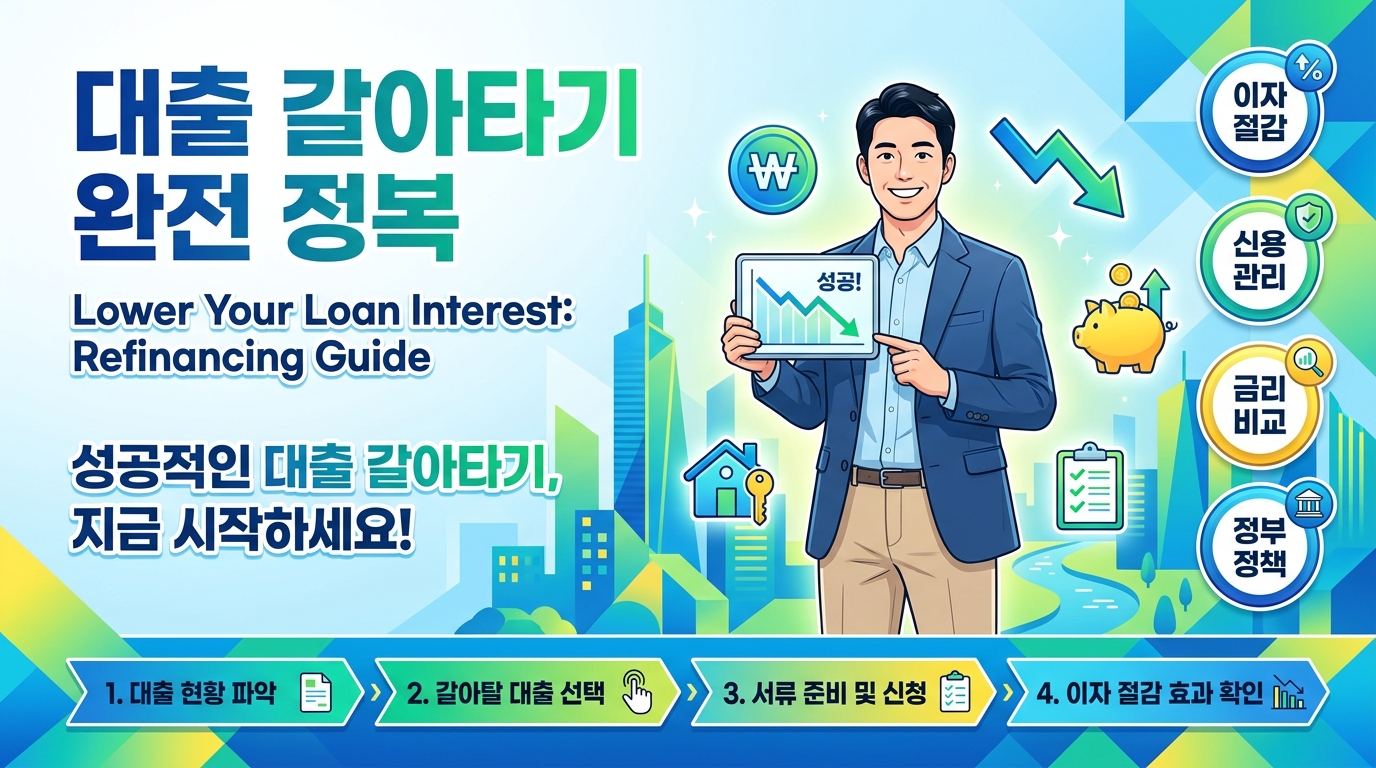 대출 갈아타기 완전 정복: 이자 연 1~2% 낮추는 대환대출 실전 가이드