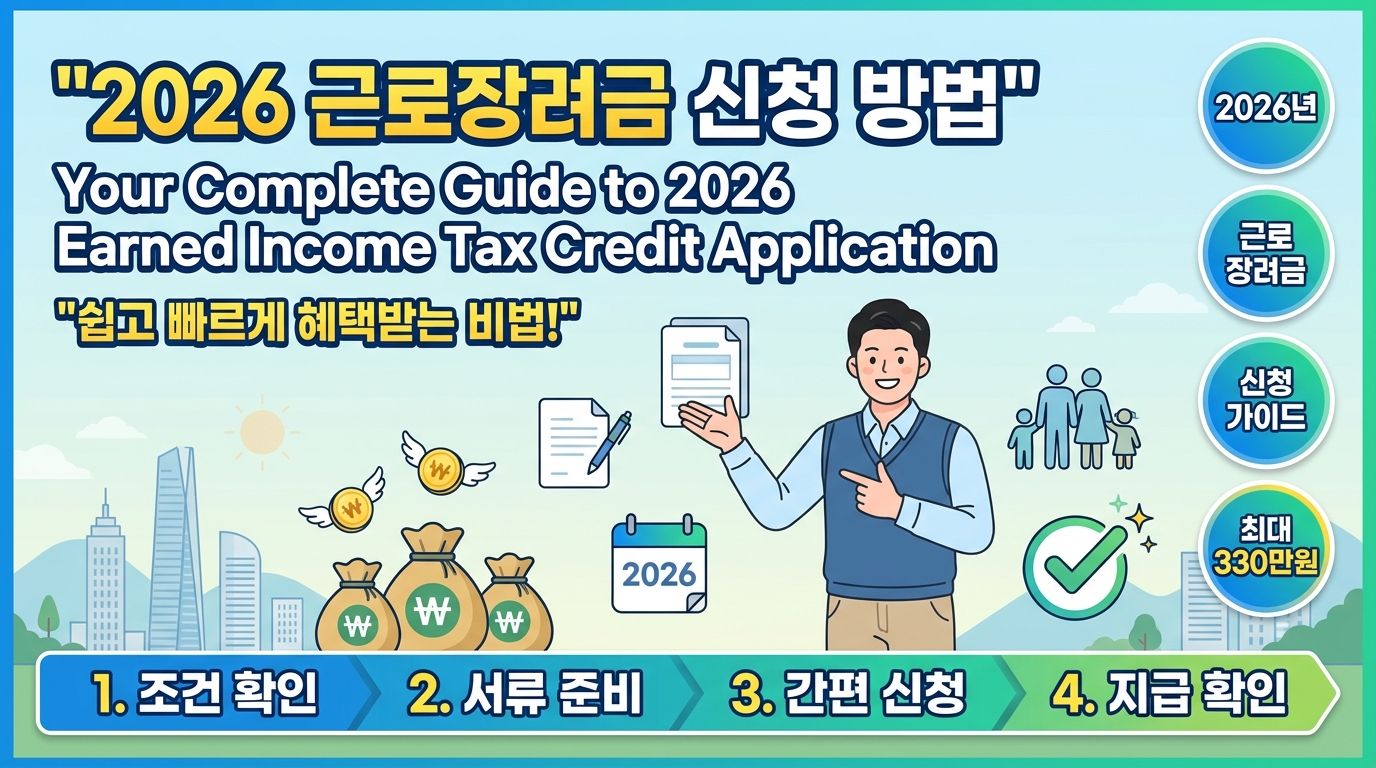2026 근로장려금 신청 방법 완벽 가이드 — 최대 330만원 받는 조건과 일정