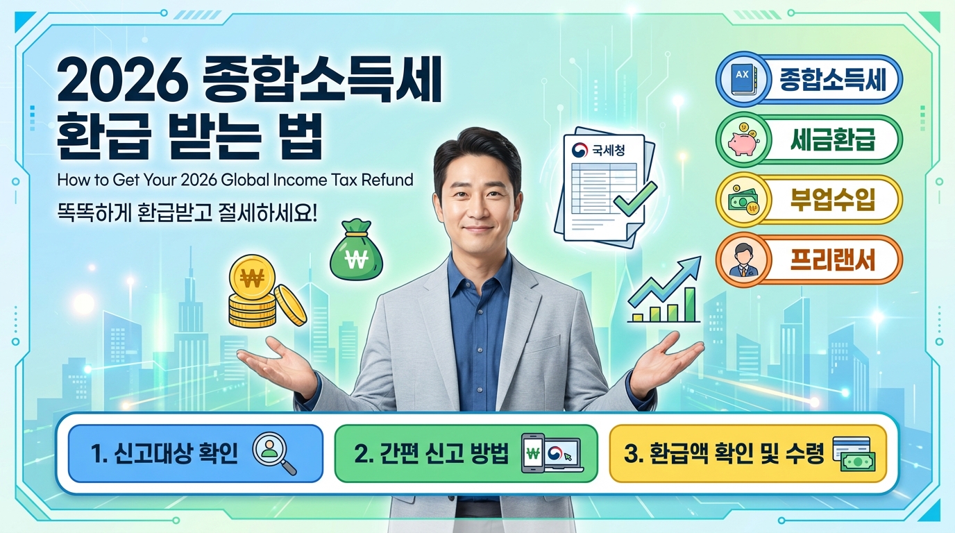 2026 종합소득세 환급 받는 법 | 부업·프리랜서 소득자 필독 가이드