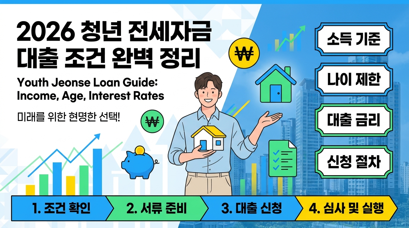 2026 청년 전세자금 대출 조건 완벽 정리 — 소득·나이·금리 한 번에
