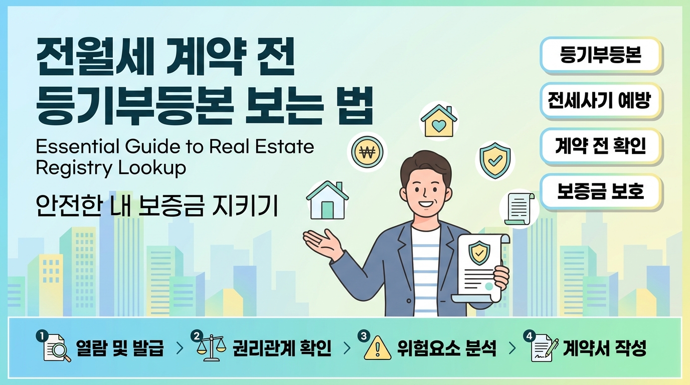 전월세 계약 전 등기부등본 보는 법 | 전세사기 막는 체크리스트 2026