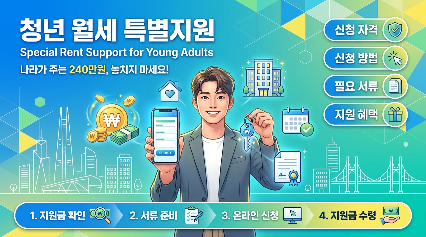 청년 월세 특별지원: "나라에서 주는 용돈 240만원, 진짜 안 받으실 건가요?"
