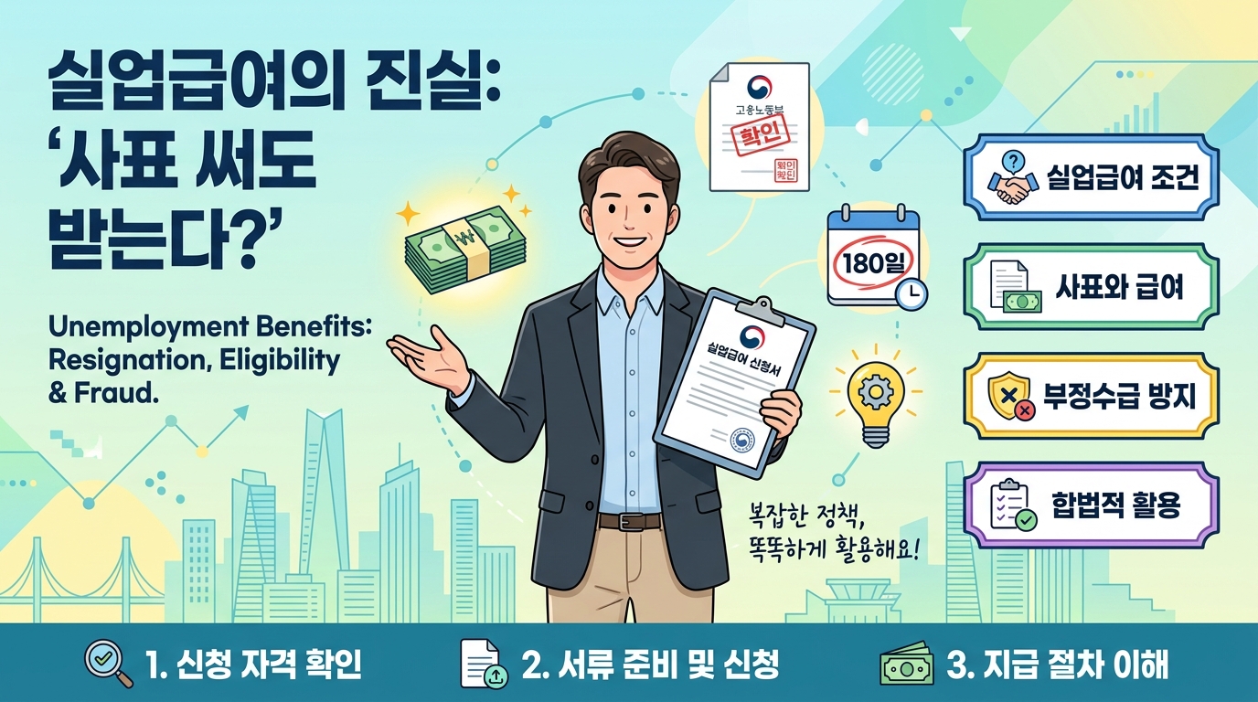 실업급여의 진실: "사표 써도 받는다?" 부정수급과 합법의 경계