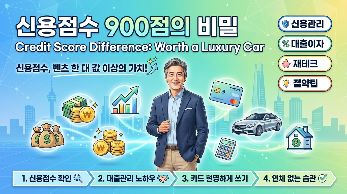 신용점수 900점의 비밀: "1등급과 5등급의 대출이자 차이, 벤츠 한 대 값입니다"