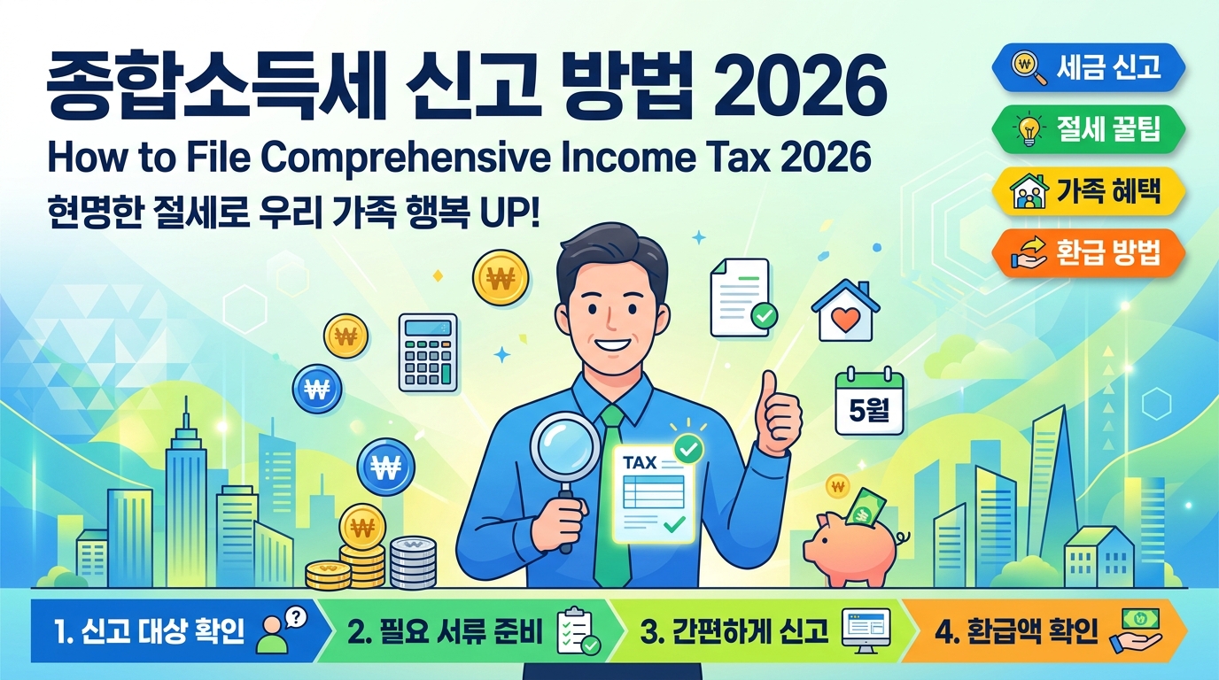 종합소득세 신고 방법 2026: 사남매 아빠의 절세 비법 대공개