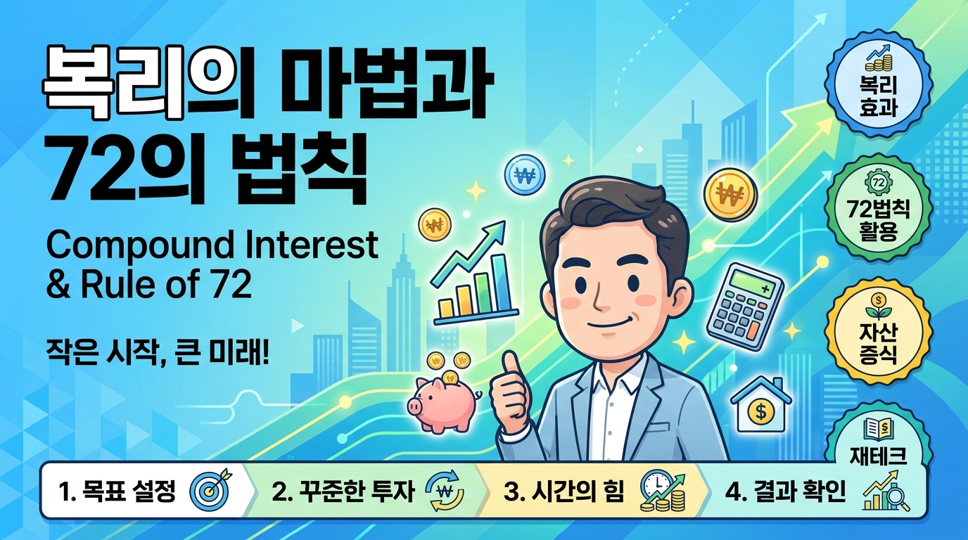 복리의 마법과 72의 법칙: 1,000만 원이 1억이 되는 수학적 원리