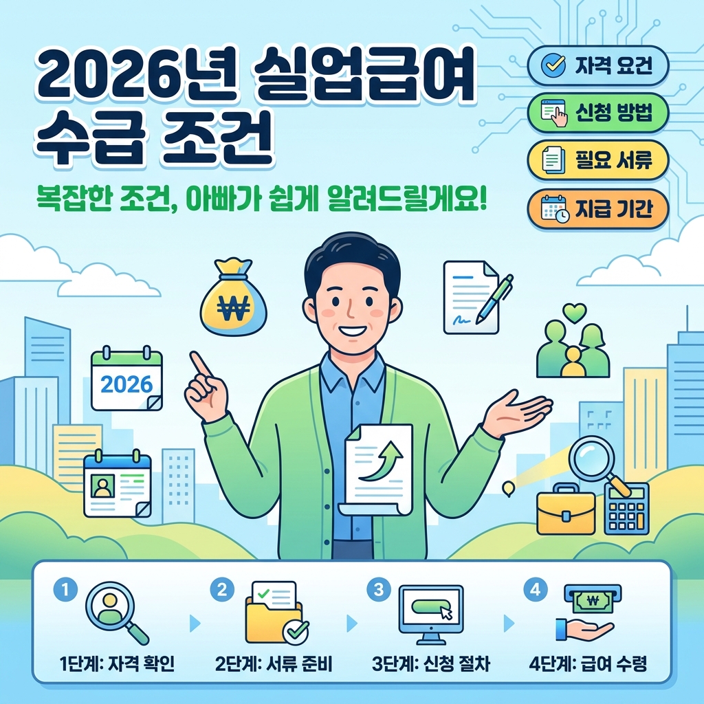 2026년 실업급여 수급 조건 완벽 정리: 김포 아빠의 현실 가이드