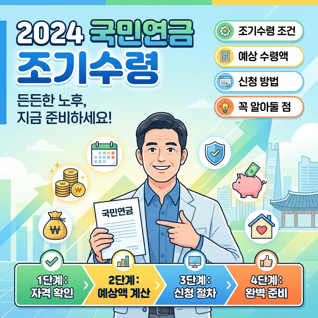 2024 국민연금 조기수령 조건, 예상액, 신청법까지 화물차 아빠가 직접 확인한 완벽 가이드