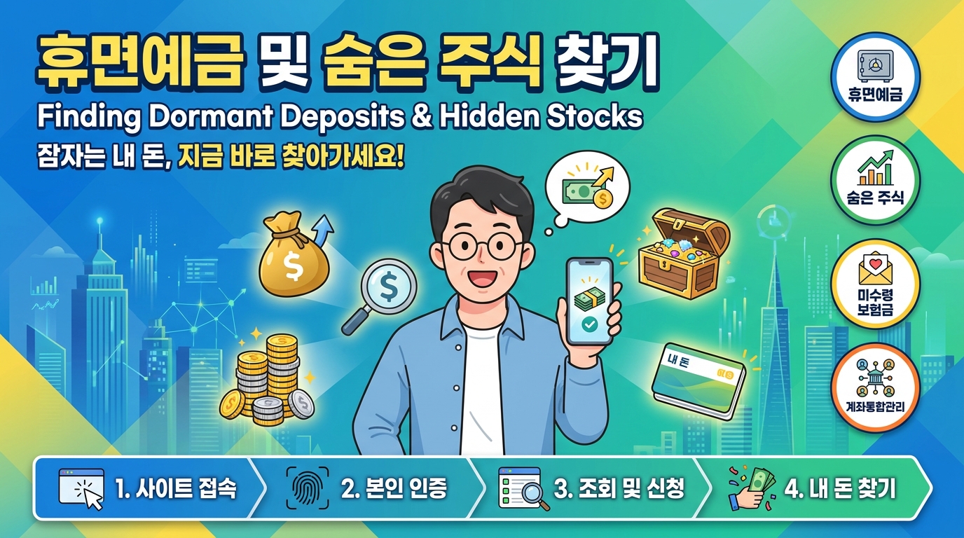 휴면예금 및 숨은 주식 찾기: "까맣게 잊고 지낸 내 계좌, 조회 한 번에 50만 원?"